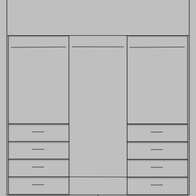 1800 2400 2 Door Deluxe W Extra Draw Unit And Hanging 